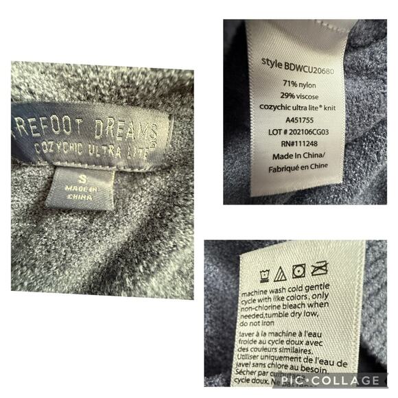 Barefoot Dreams CozyChic Ultra Lite Coastal Cowl Neck Tunic Comfy Top Size Small - Picture 10 of 10